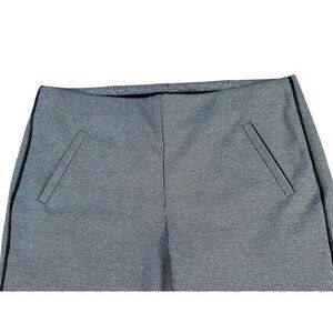 Chico's Pants Pull On Black White Checkered Print Women's 1.5 Sz 10 Slim Stretch